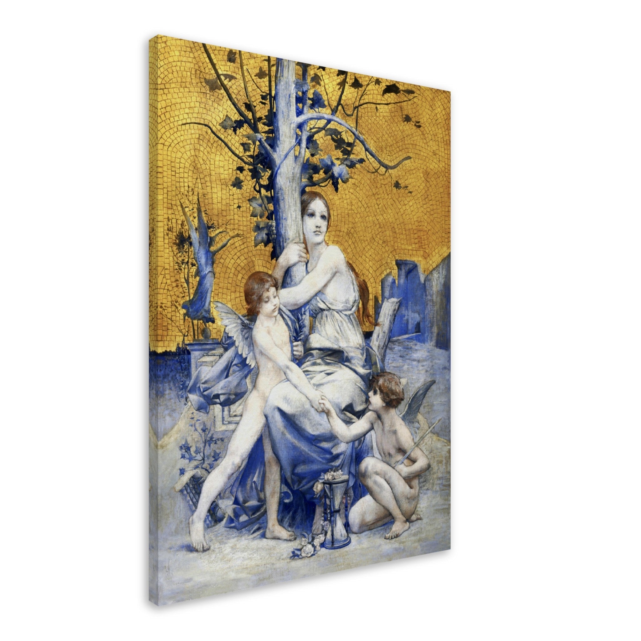 Allegory Of Time Canvas Print Canvas Luc Oliver Merson 1896 Vintage Canvas Print With Hangers Option - WallArtPrints4U