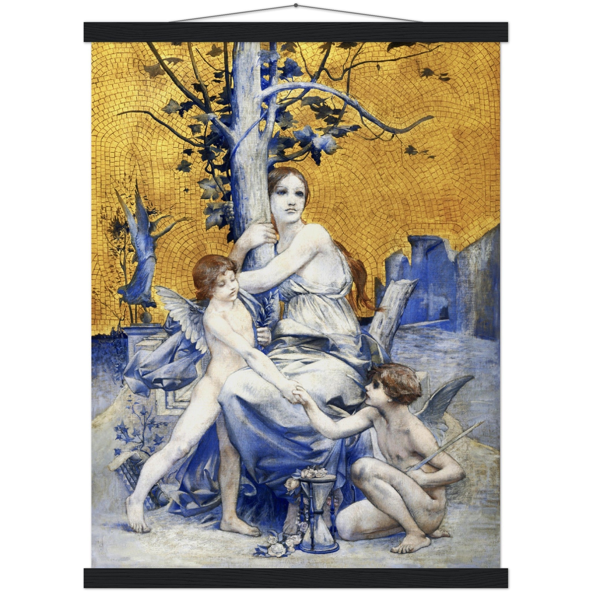 Allegory Of Time Poster Print Luc Oliver Merson 1896 Vintage Poster With Hangers Option - WallArtPrints4U