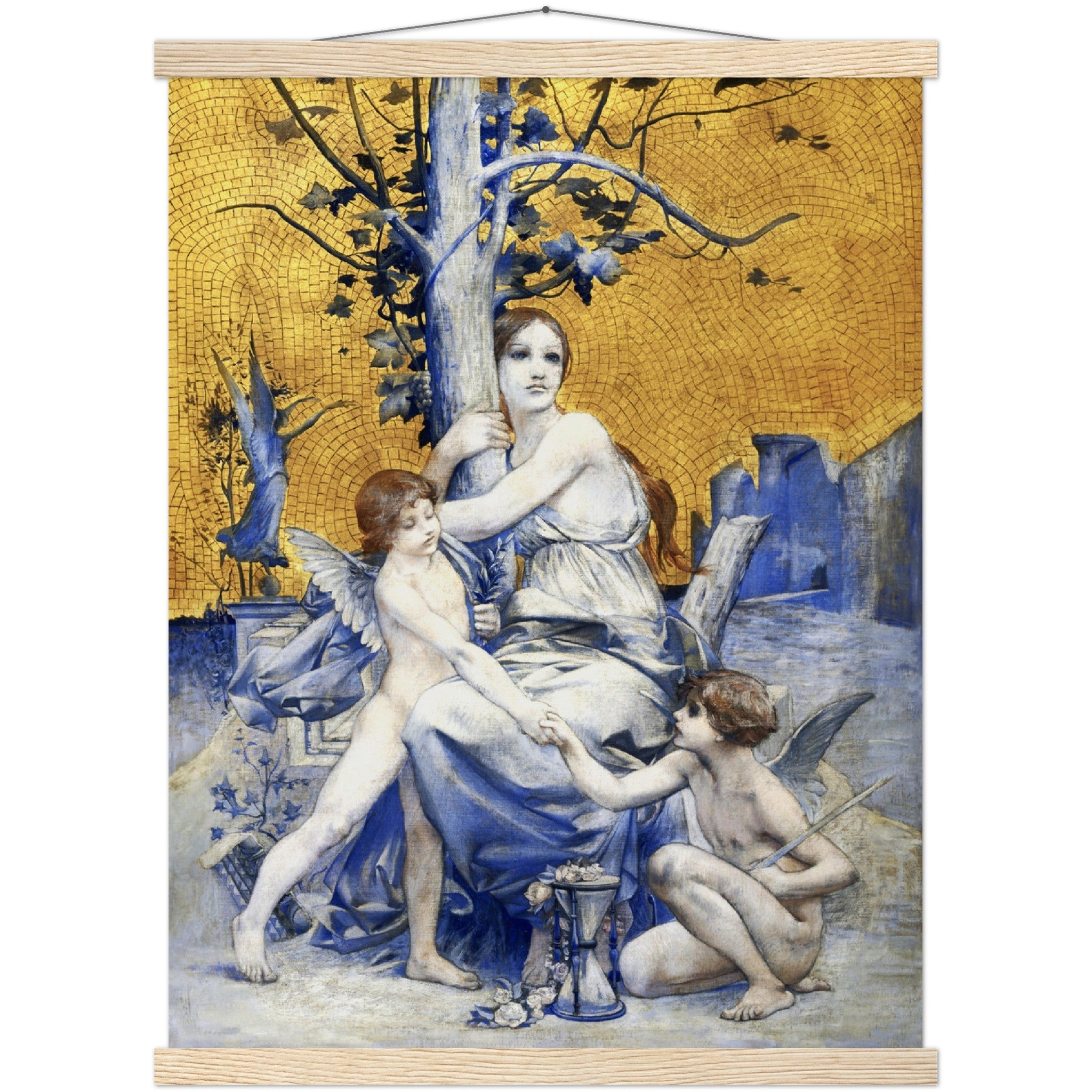 Allegory Of Time Poster Print Luc Oliver Merson 1896 Vintage Poster With Hangers Option - WallArtPrints4U