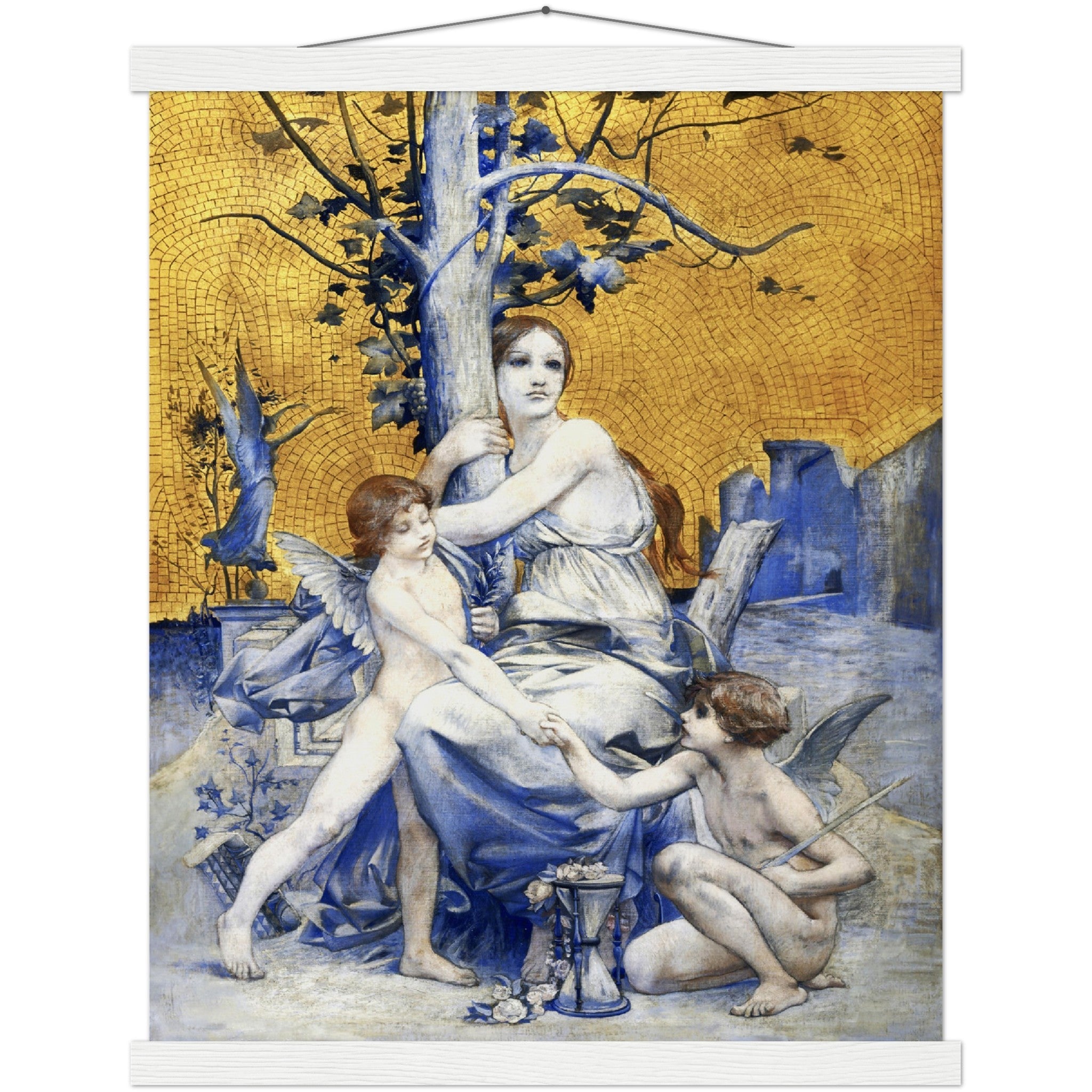Allegory Of Time Poster Print Luc Oliver Merson 1896 Vintage Poster With Hangers Option - WallArtPrints4U