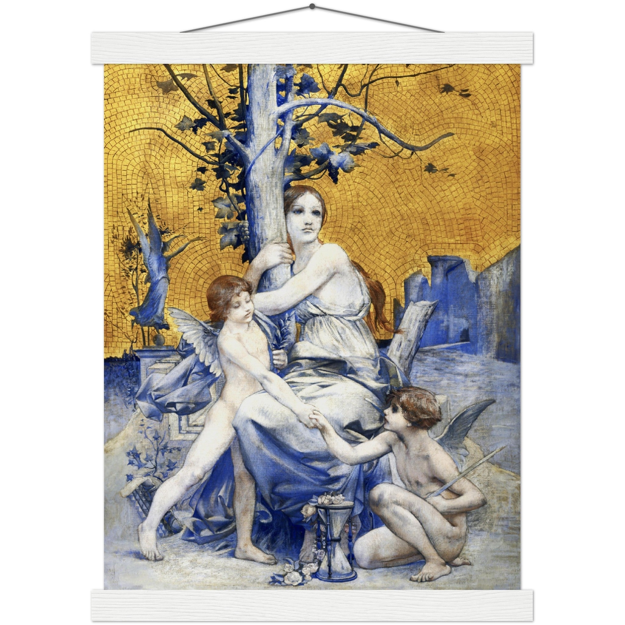 Allegory Of Time Poster Print Luc Oliver Merson 1896 Vintage Poster With Hangers Option - WallArtPrints4U
