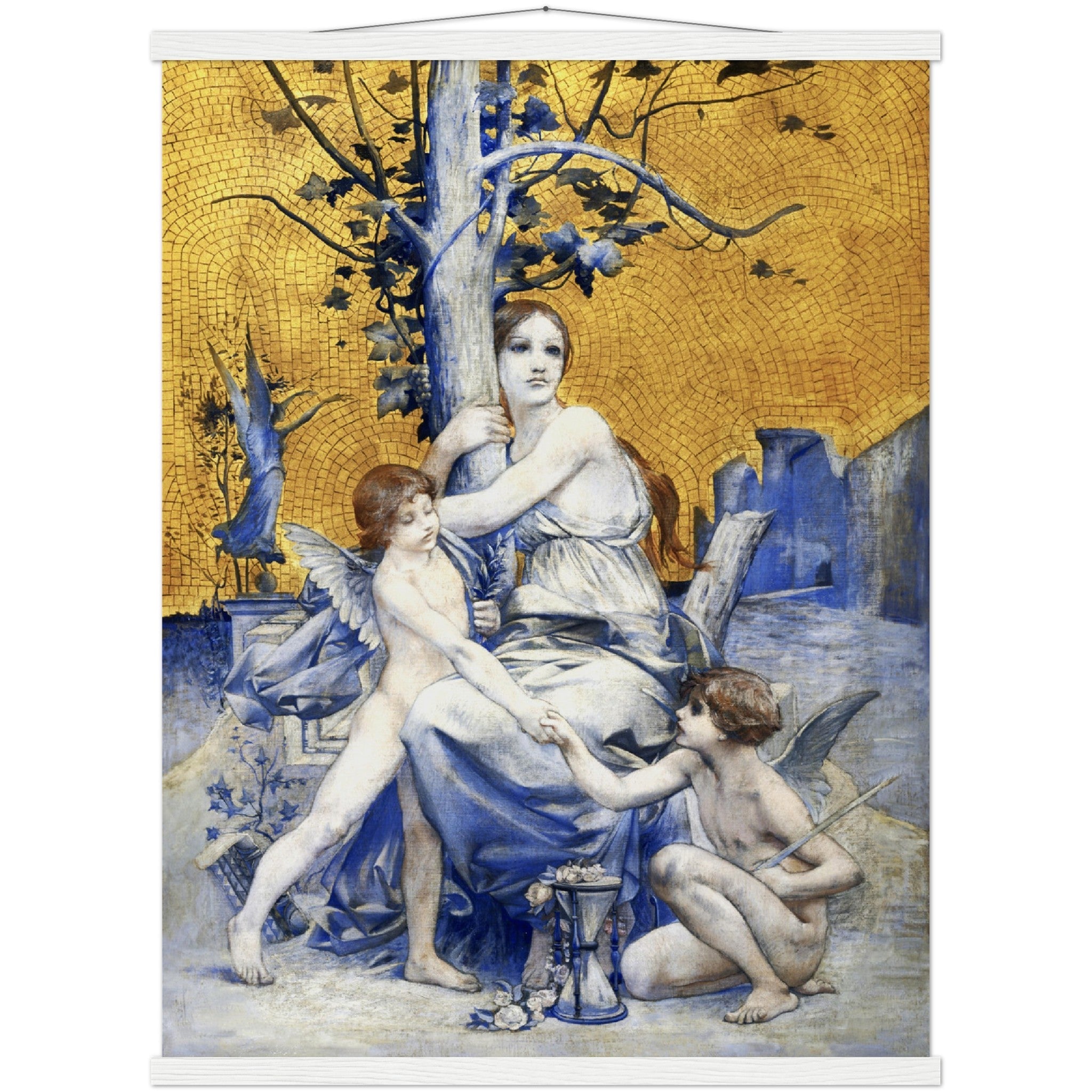 Allegory Of Time Poster Print Luc Oliver Merson 1896 Vintage Poster With Hangers Option - WallArtPrints4U