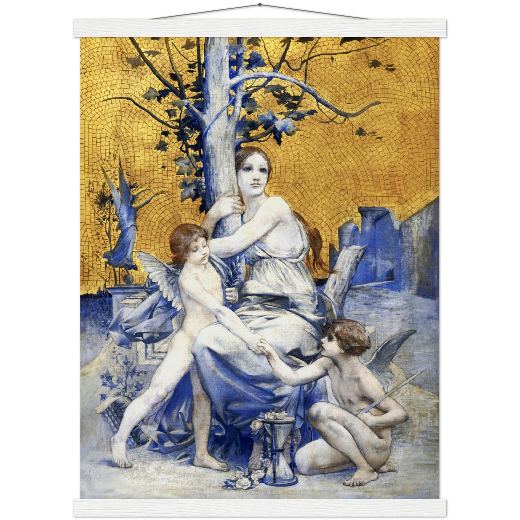 Allegory Of Time Poster Print Luc Oliver Merson 1896 Vintage Poster With Hangers Option - WallArtPrints4U