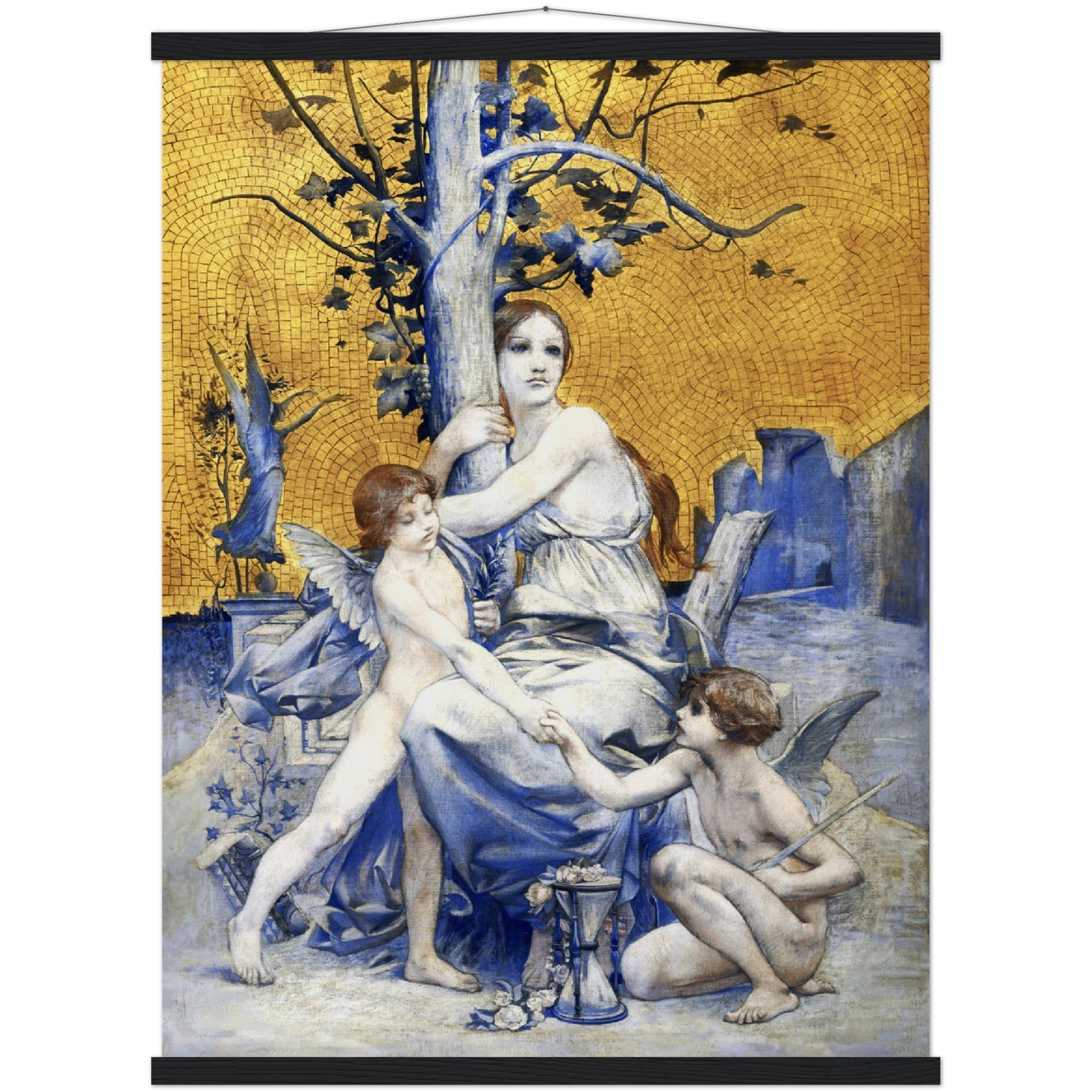 Allegory Of Time Poster Print Luc Oliver Merson 1896 Vintage Poster With Hangers Option - WallArtPrints4U