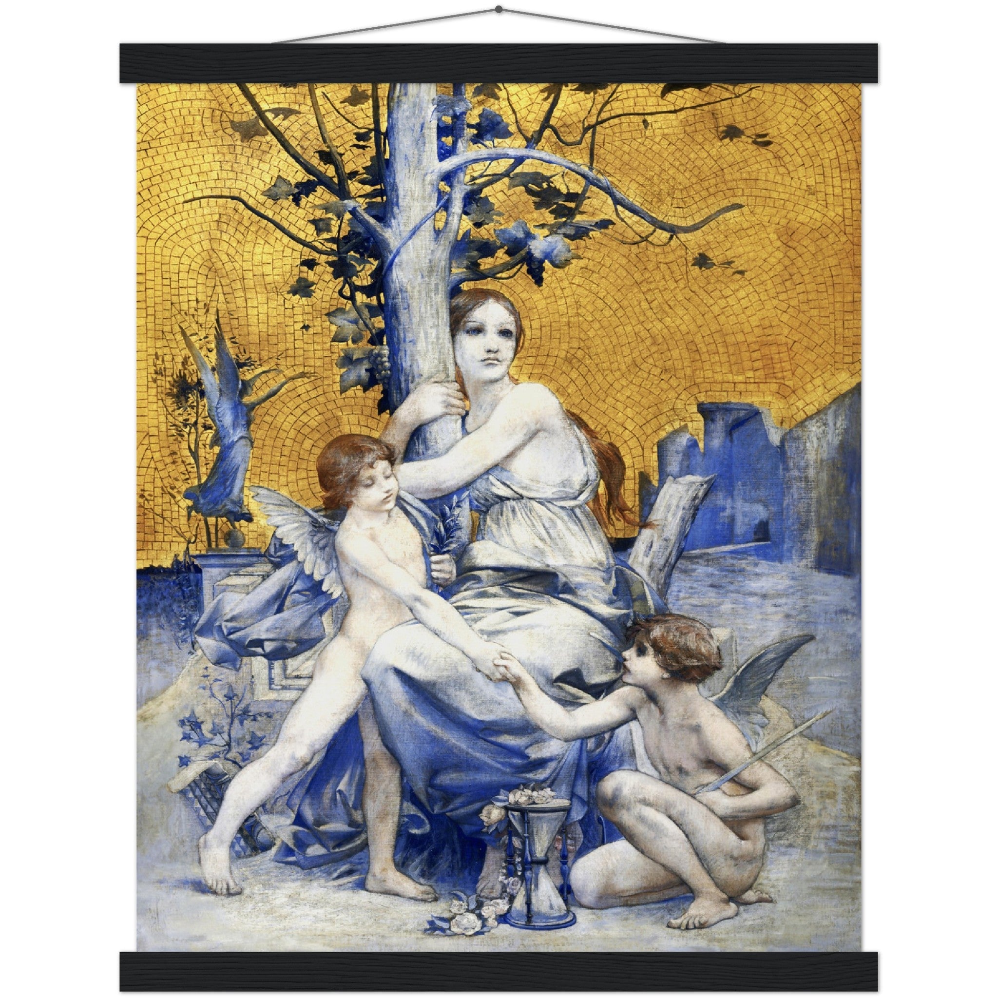 Allegory Of Time Poster Print Luc Oliver Merson 1896 Vintage Poster With Hangers Option - WallArtPrints4U