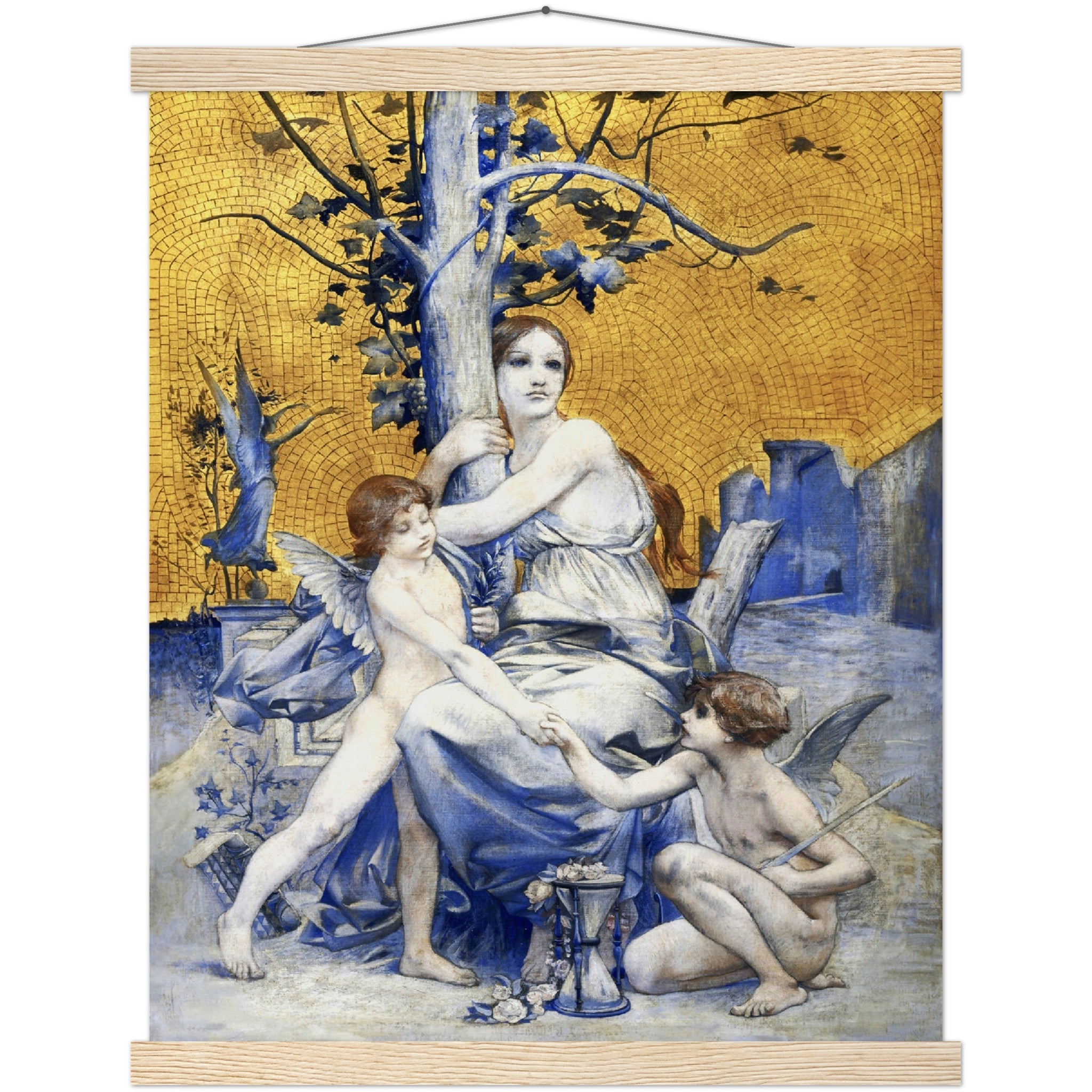 Allegory Of Time Poster Print Luc Oliver Merson 1896 Vintage Poster With Hangers Option - WallArtPrints4U