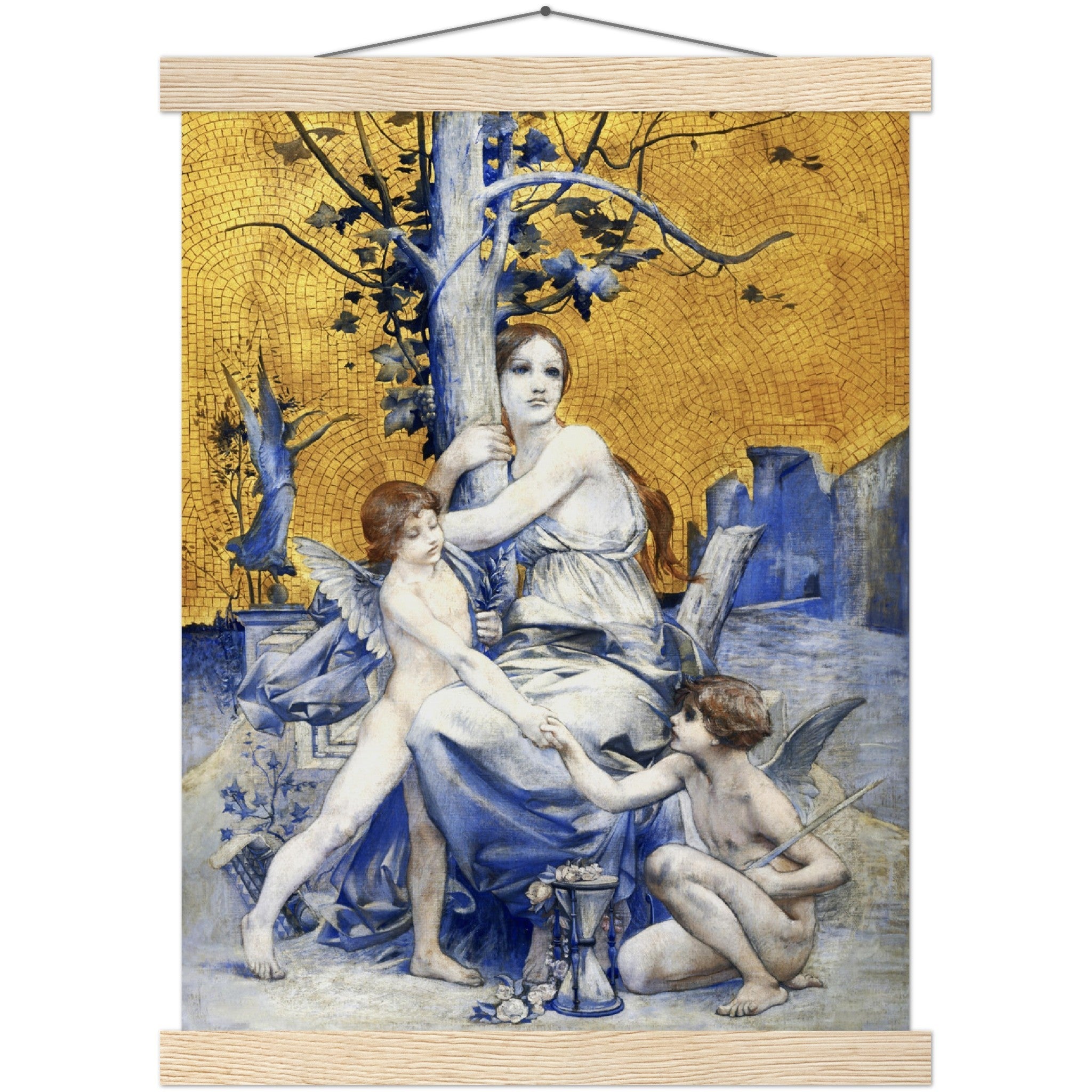 Allegory Of Time Poster Print Luc Oliver Merson 1896 Vintage Poster With Hangers Option - WallArtPrints4U
