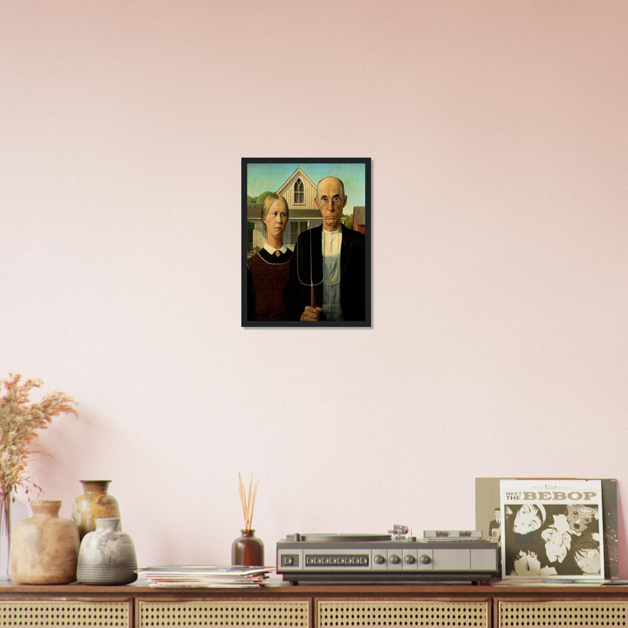 American Gothic Framed, Grant Wood 1930 - American Gothic Framed Print - WallArtPrints4U