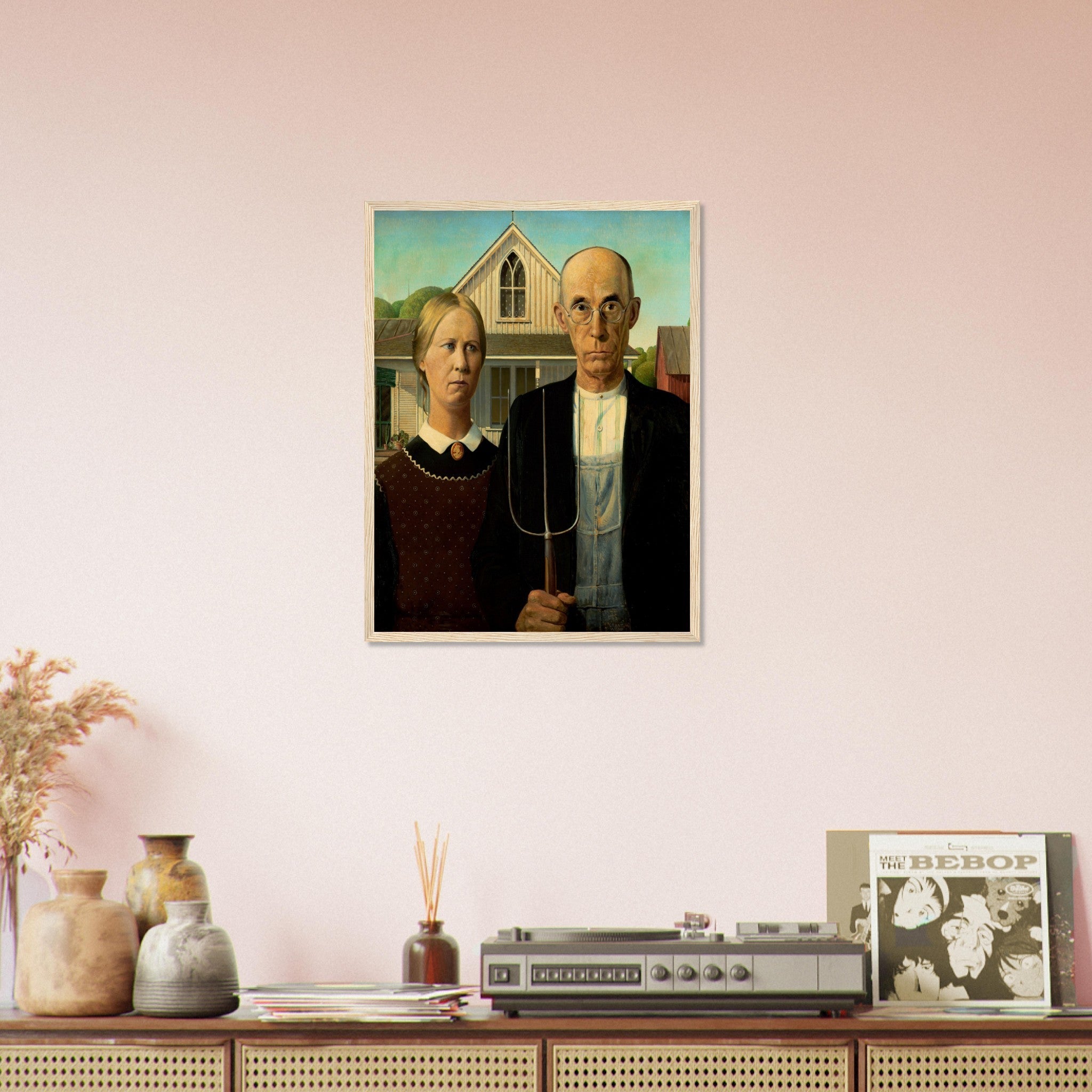 American Gothic Framed, Grant Wood 1930 - American Gothic Framed Print - WallArtPrints4U