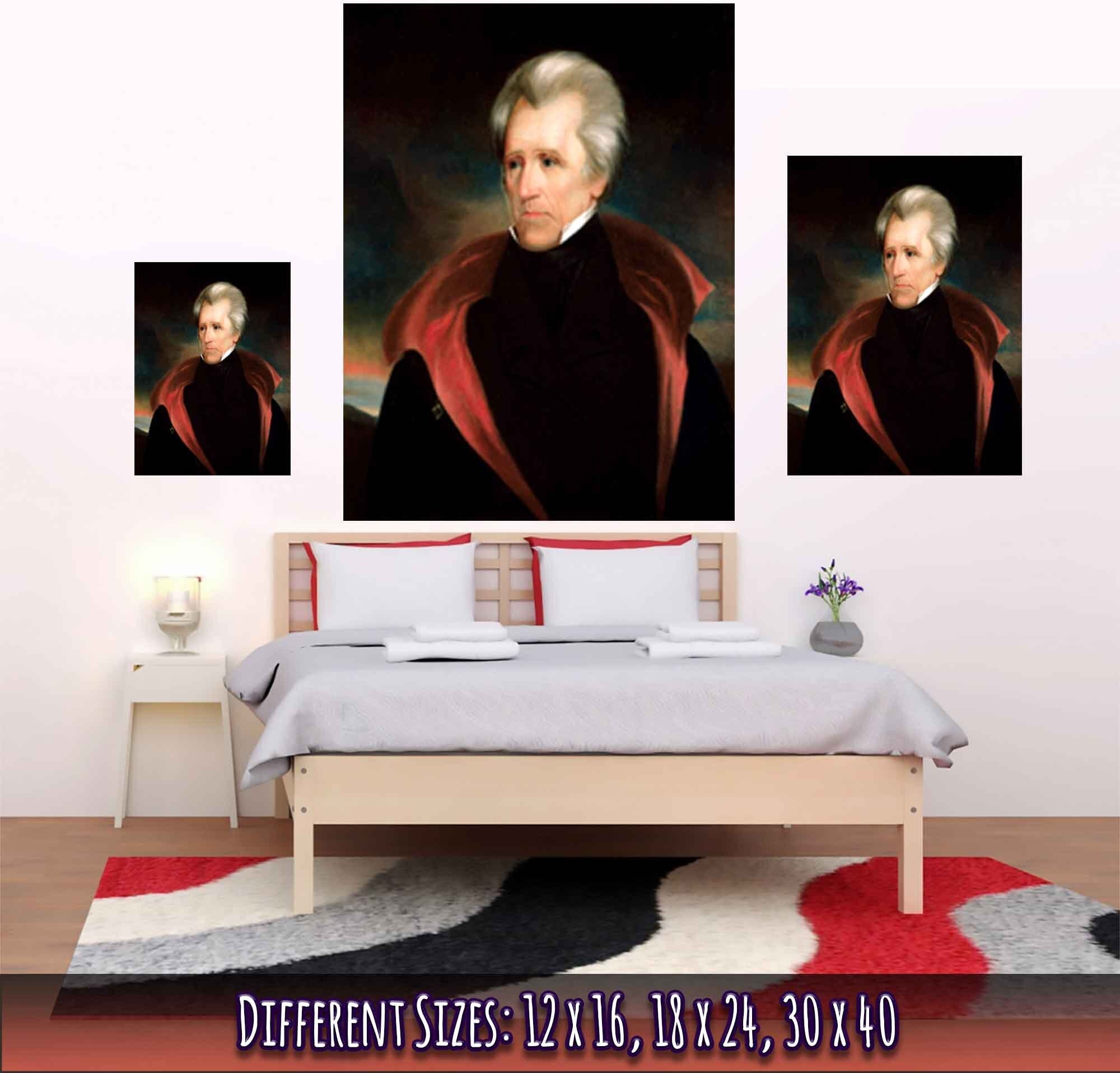 Andrew Jackson Poster, 7th President Of Usa, Vintage Portrait - Andrew Jackson Print - WallArtPrints4U