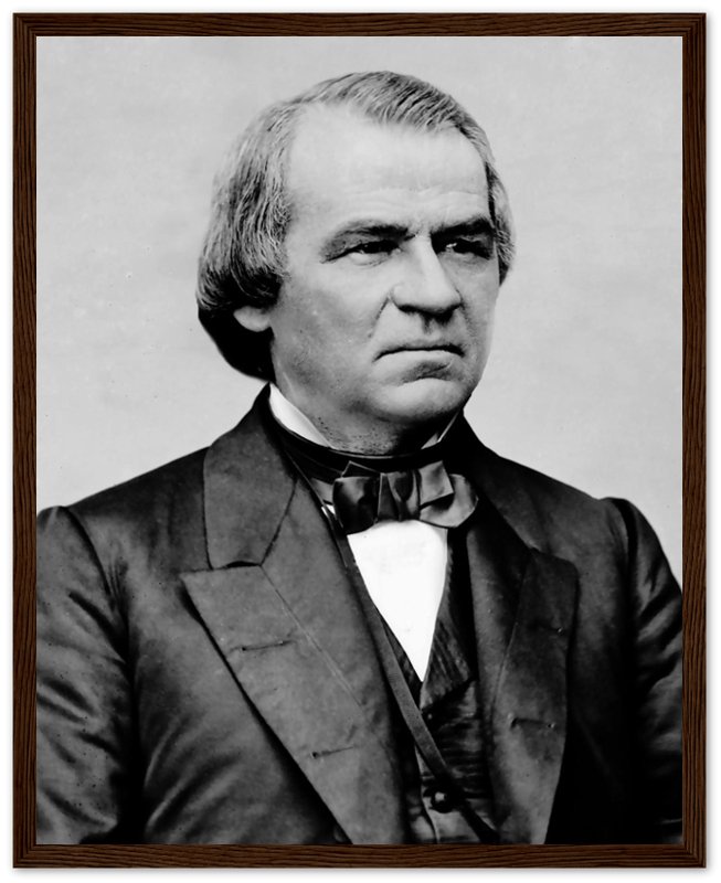 Andrew Johnson Framed, 17th President Of Usa, Vintage Photo Portrait - Andrew Johnson Framed Print - WallArtPrints4U