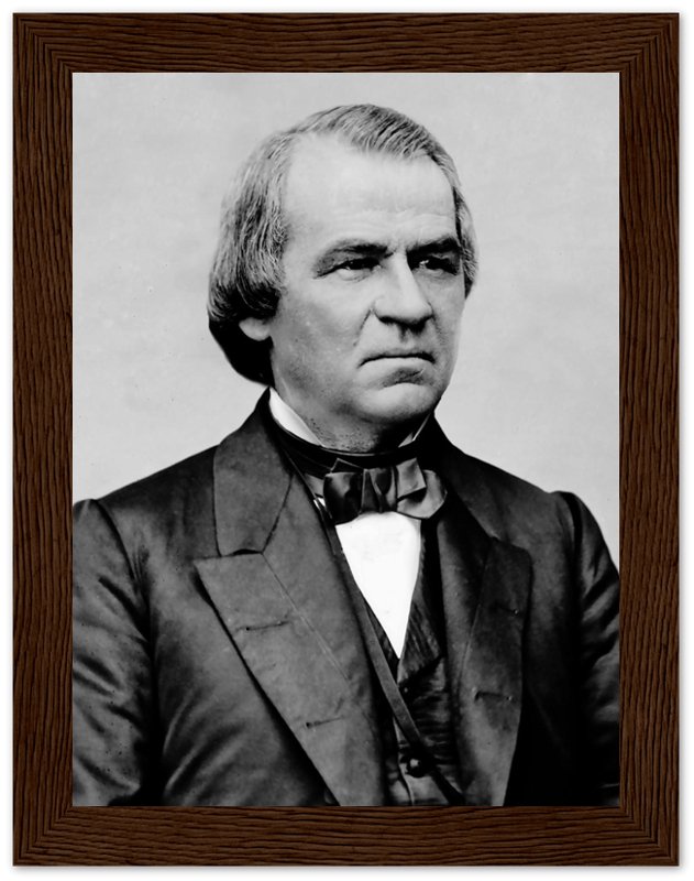 Andrew Johnson Framed, 17th President Of Usa, Vintage Photo Portrait - Andrew Johnson Framed Print - WallArtPrints4U