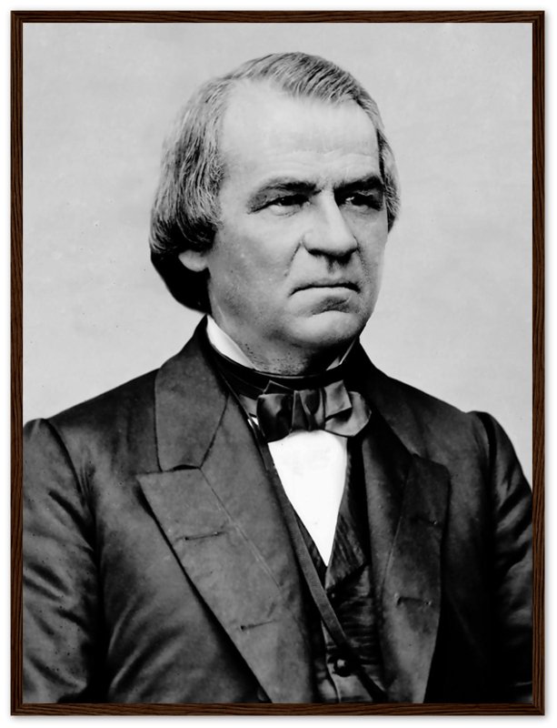 Andrew Johnson Framed, 17th President Of Usa, Vintage Photo Portrait - Andrew Johnson Framed Print - WallArtPrints4U