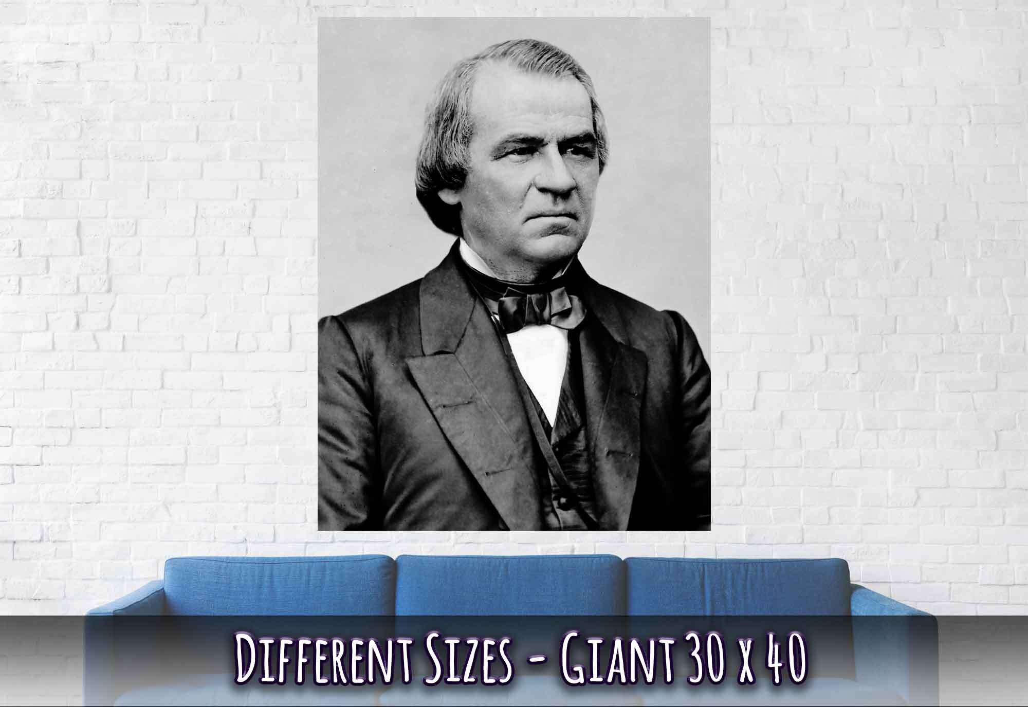 Andrew Johnson Poster, 17th President Of Usa, Vintage Photo Portrait - Andrew Johnson Print - WallArtPrints4U