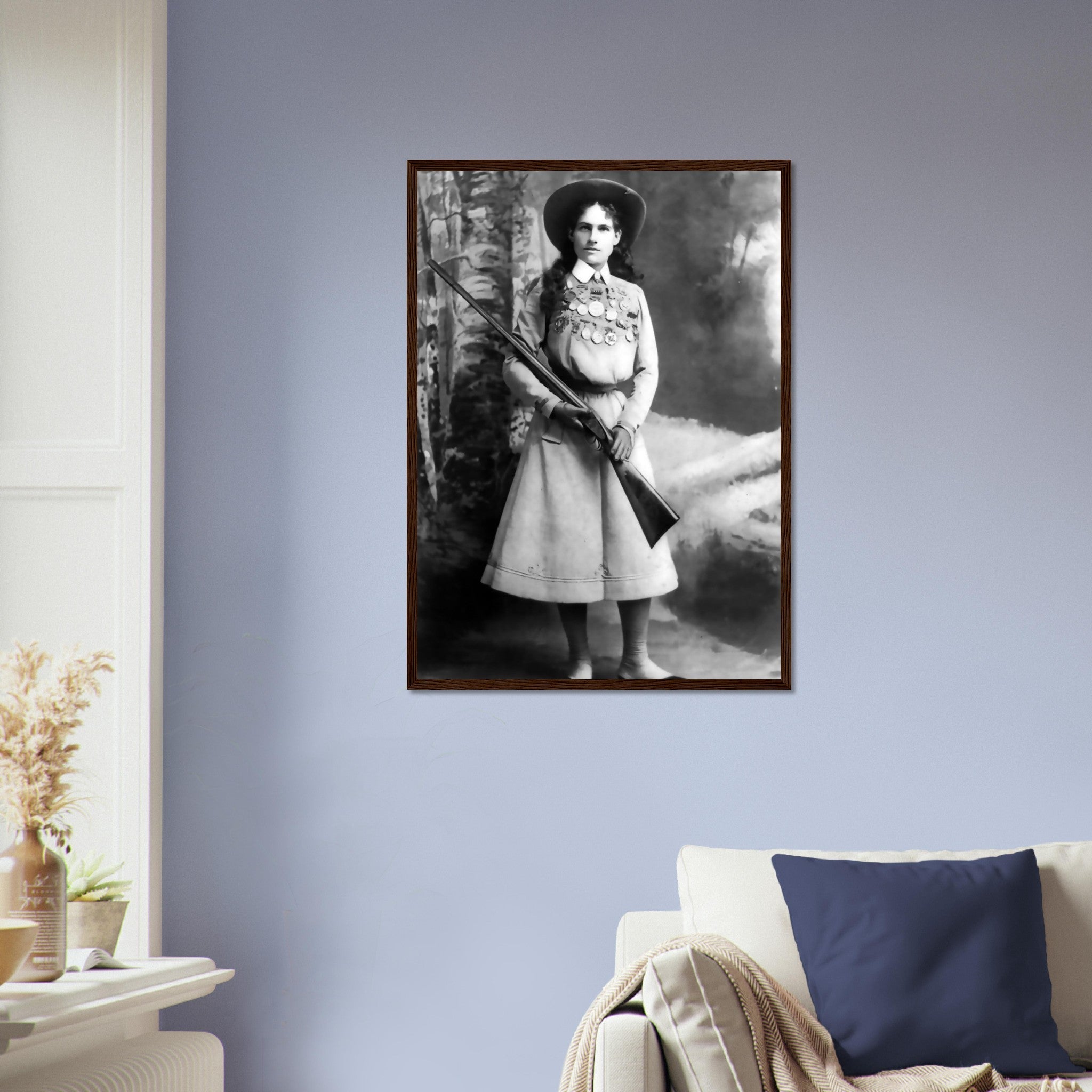Annie Oakley Framed, Sharp Shooter, Vintage Photo - Iconic Annie Oakley Framed Print - Little Sure Shot - WallArtPrints4U