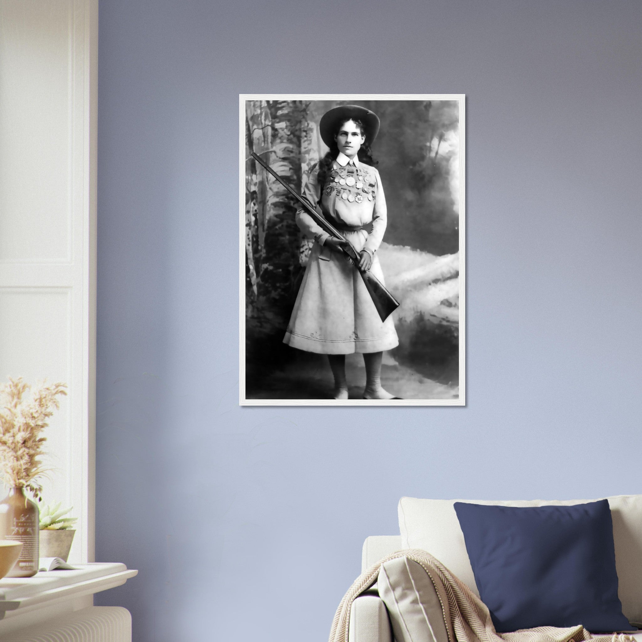 Annie Oakley Framed, Sharp Shooter, Vintage Photo - Iconic Annie Oakley Framed Print - Little Sure Shot - WallArtPrints4U