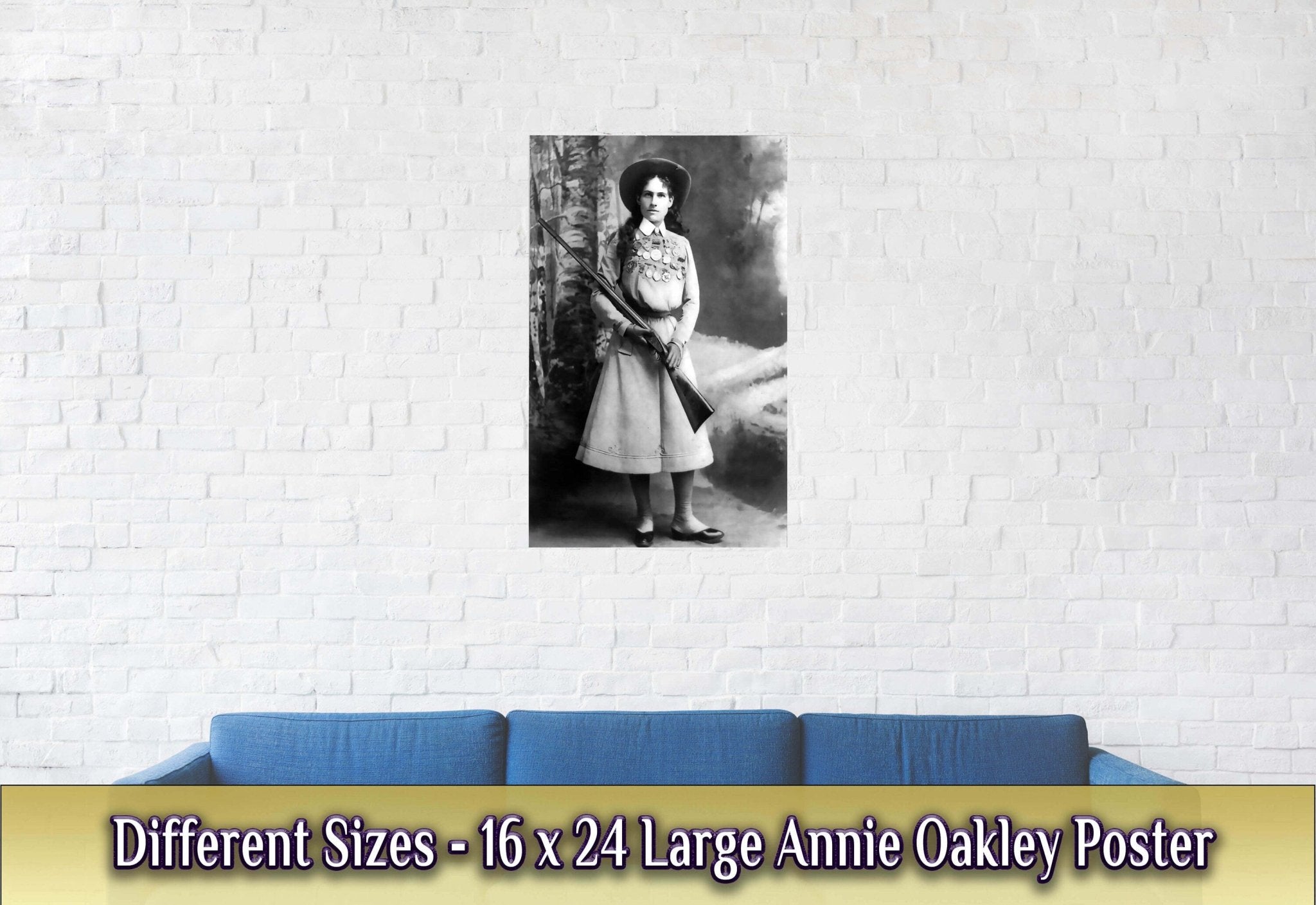 Annie Oakley Poster, Sharp Shooter, Vintage Photo - Iconic Annie Oakley Print - Little Sure Shot - WallArtPrints4U