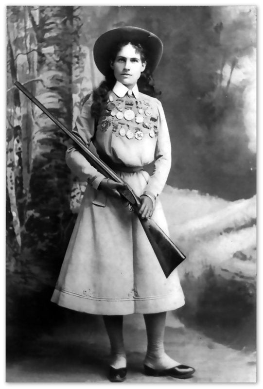 Annie Oakley Poster, Sharp Shooter, Vintage Photo - Iconic Annie Oakley Print - Little Sure Shot - WallArtPrints4U