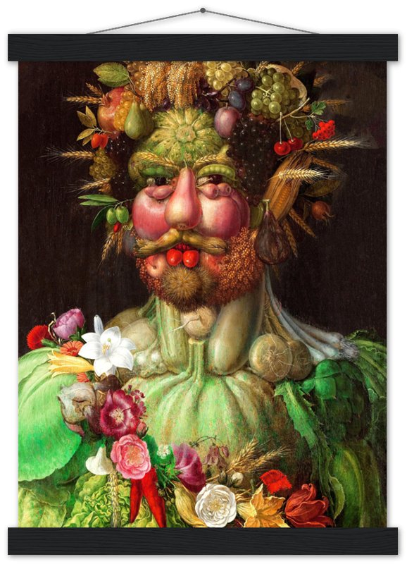 Arcimboldo Print Vertumus Rudolf 2nd, Giuseppe Arcimboldo Vegetable Fruit Face Poster Print - WallArtPrints4U