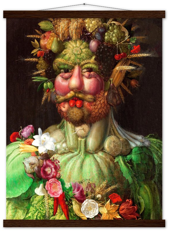 Arcimboldo Print Vertumus Rudolf 2nd, Giuseppe Arcimboldo Vegetable Fruit Face Poster Print - WallArtPrints4U