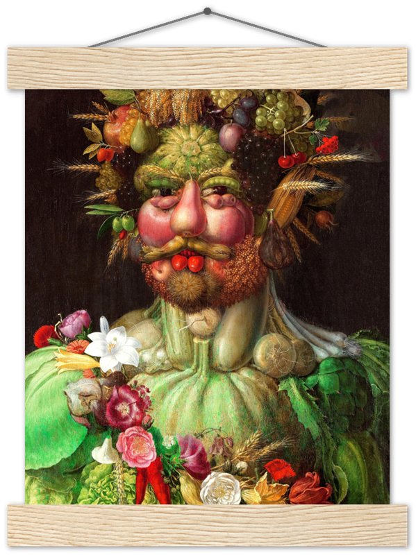 Arcimboldo Print Vertumus Rudolf 2nd, Giuseppe Arcimboldo Vegetable Fruit Face Poster Print - WallArtPrints4U