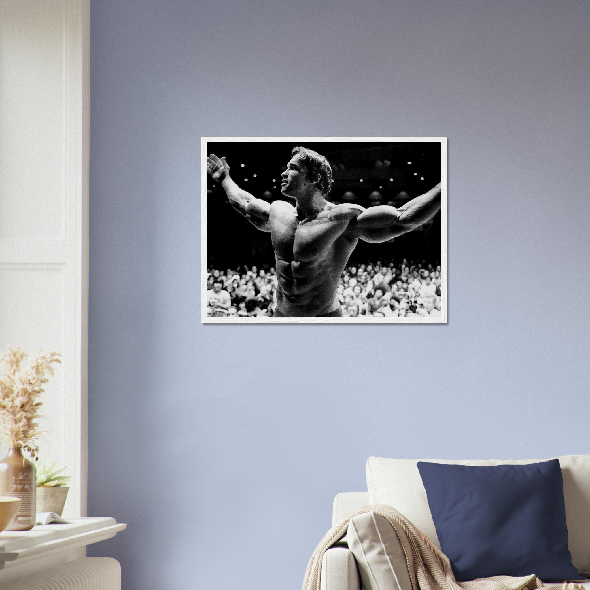 Arnold Schwarzenegger Framed Print, Seven Time Mr Olympia, Vintage Photo Portrait, Arnold Schwarzenegger Print - WallArtPrints4U