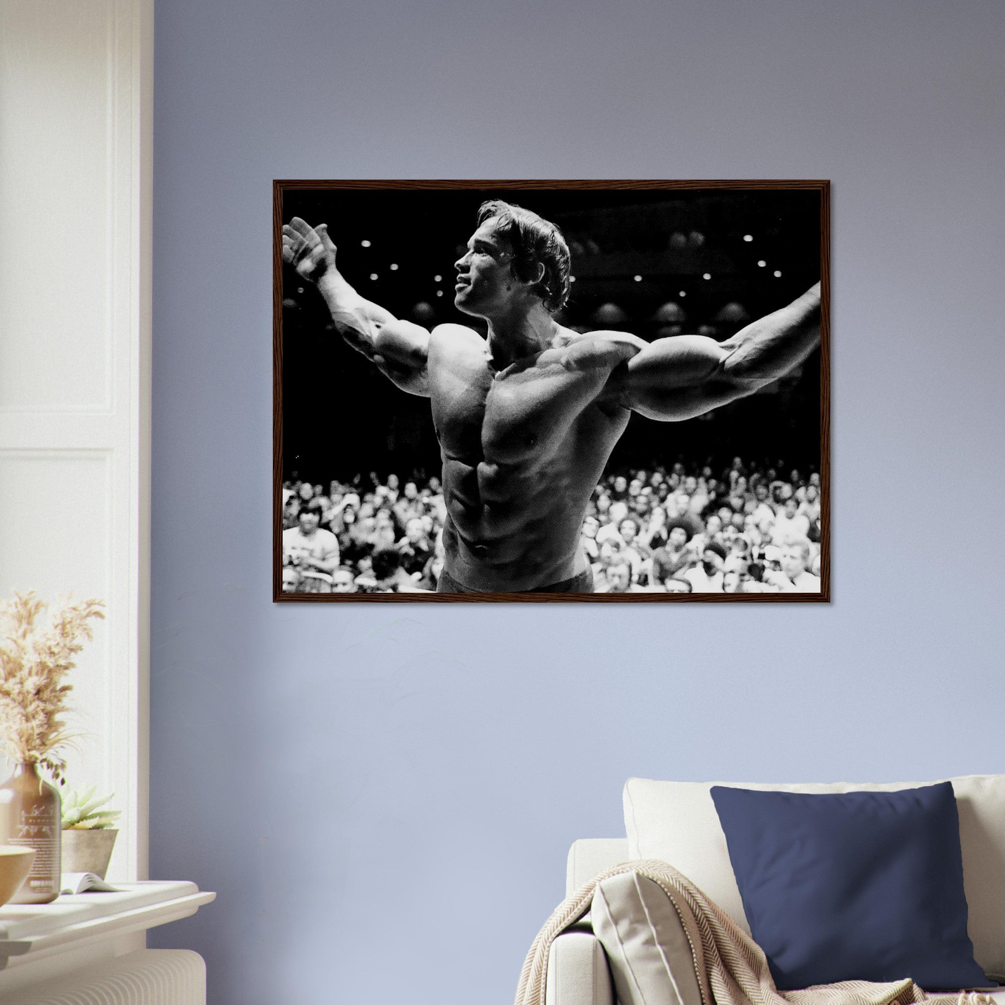 Arnold Schwarzenegger Framed Print, Seven Time Mr Olympia, Vintage Photo Portrait, Arnold Schwarzenegger Print - WallArtPrints4U