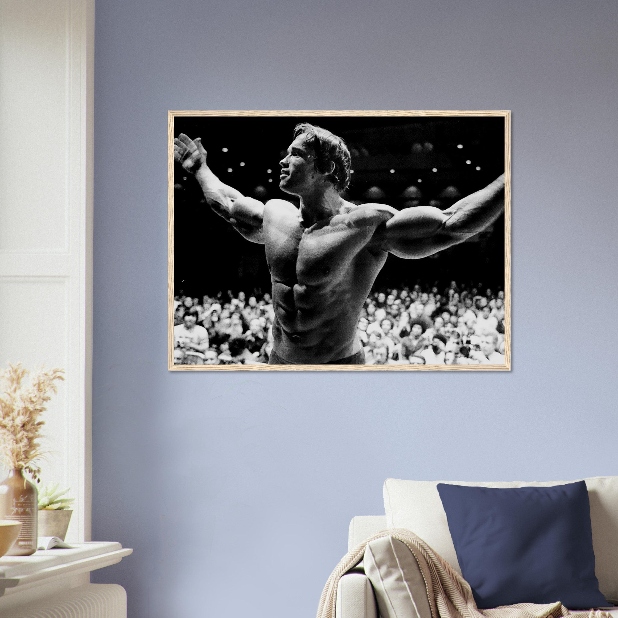 Arnold Schwarzenegger Framed Print, Seven Time Mr Olympia, Vintage Photo Portrait, Arnold Schwarzenegger Print - WallArtPrints4U