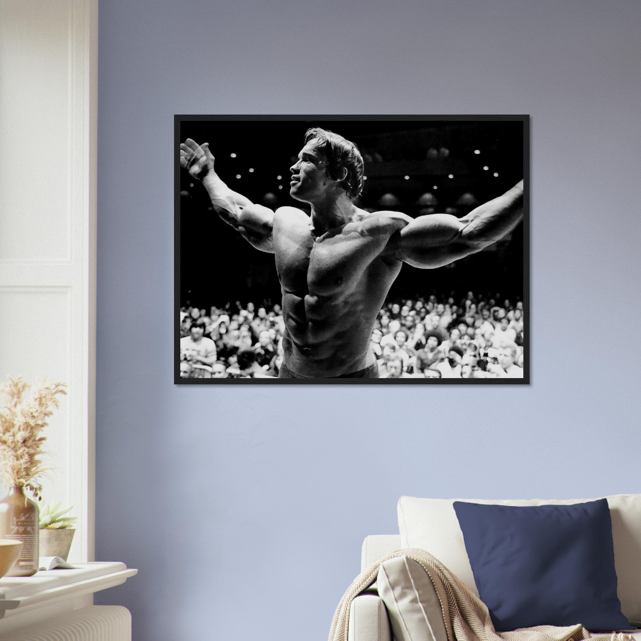 Arnold Schwarzenegger Framed Print, Seven Time Mr Olympia, Vintage Photo Portrait, Arnold Schwarzenegger Print - WallArtPrints4U