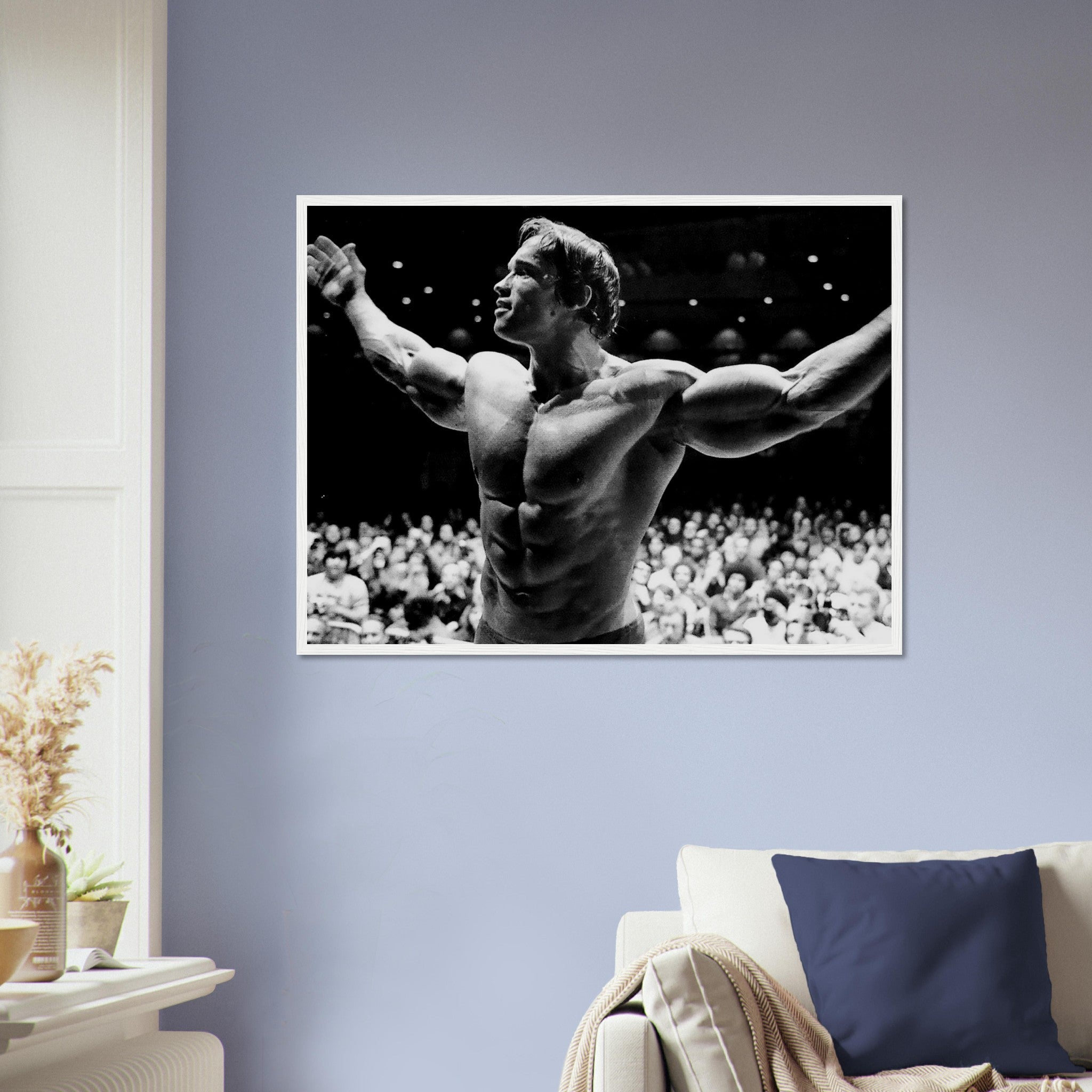 Arnold Schwarzenegger Framed Print, Seven Time Mr Olympia, Vintage Photo Portrait, Arnold Schwarzenegger Print - WallArtPrints4U