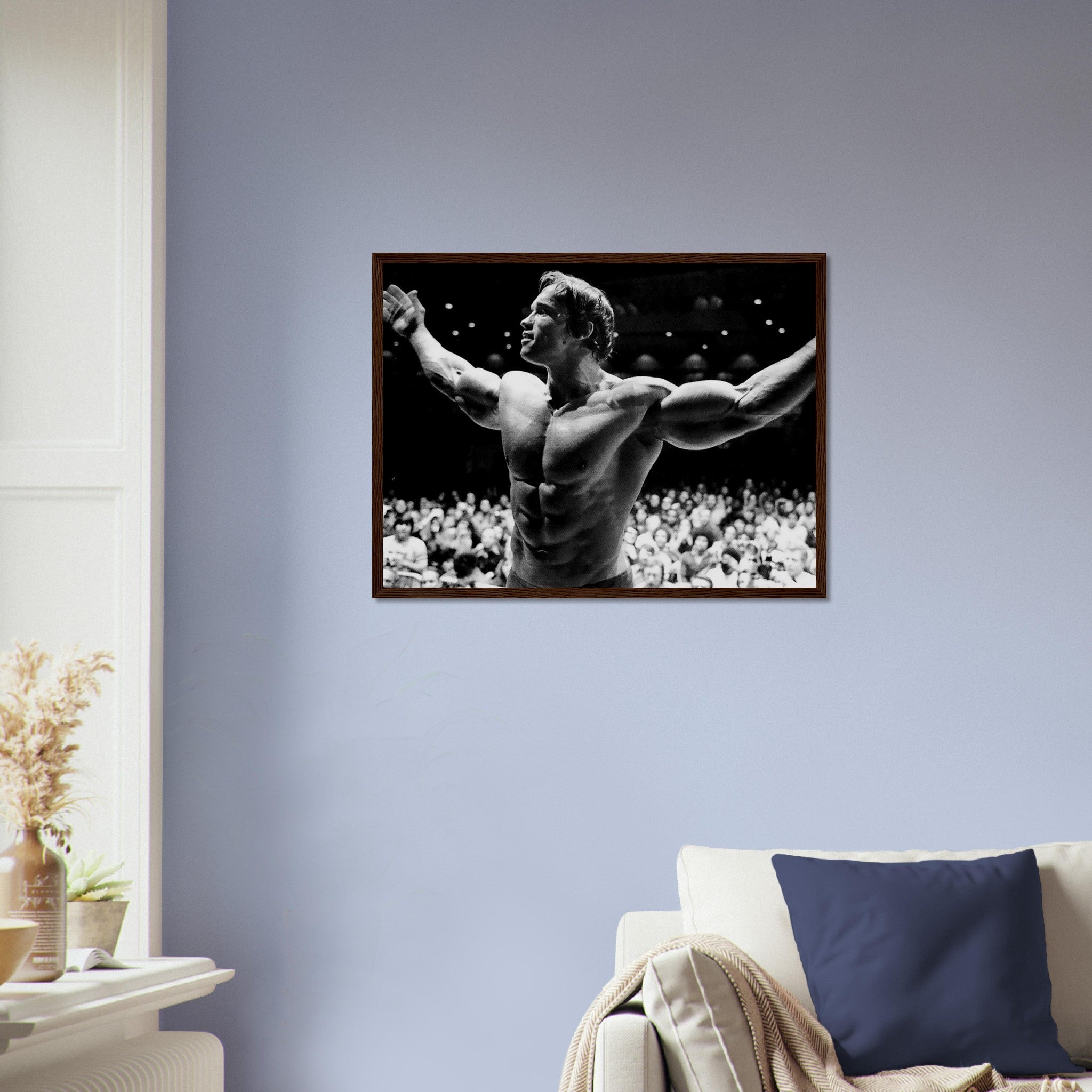 Arnold Schwarzenegger Framed Print, Seven Time Mr Olympia, Vintage Photo Portrait, Arnold Schwarzenegger Print - WallArtPrints4U