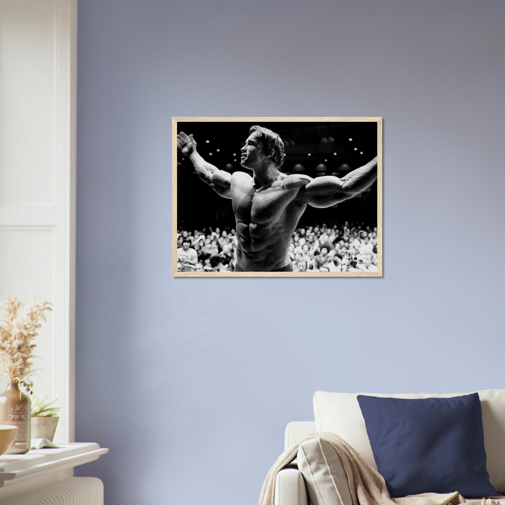 Arnold Schwarzenegger Framed Print, Seven Time Mr Olympia, Vintage Photo Portrait, Arnold Schwarzenegger Print - WallArtPrints4U