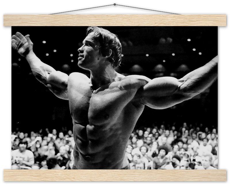 Arnold Schwarzenegger Poster, Seven Time Mr Olympia, Vintage Photo Portrait, Arnold Schwarzenegger Print - WallArtPrints4U