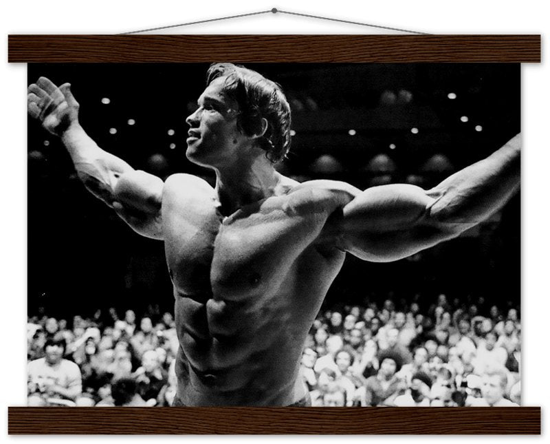 Arnold Schwarzenegger Poster, Seven Time Mr Olympia, Vintage Photo Portrait, Arnold Schwarzenegger Print - WallArtPrints4U