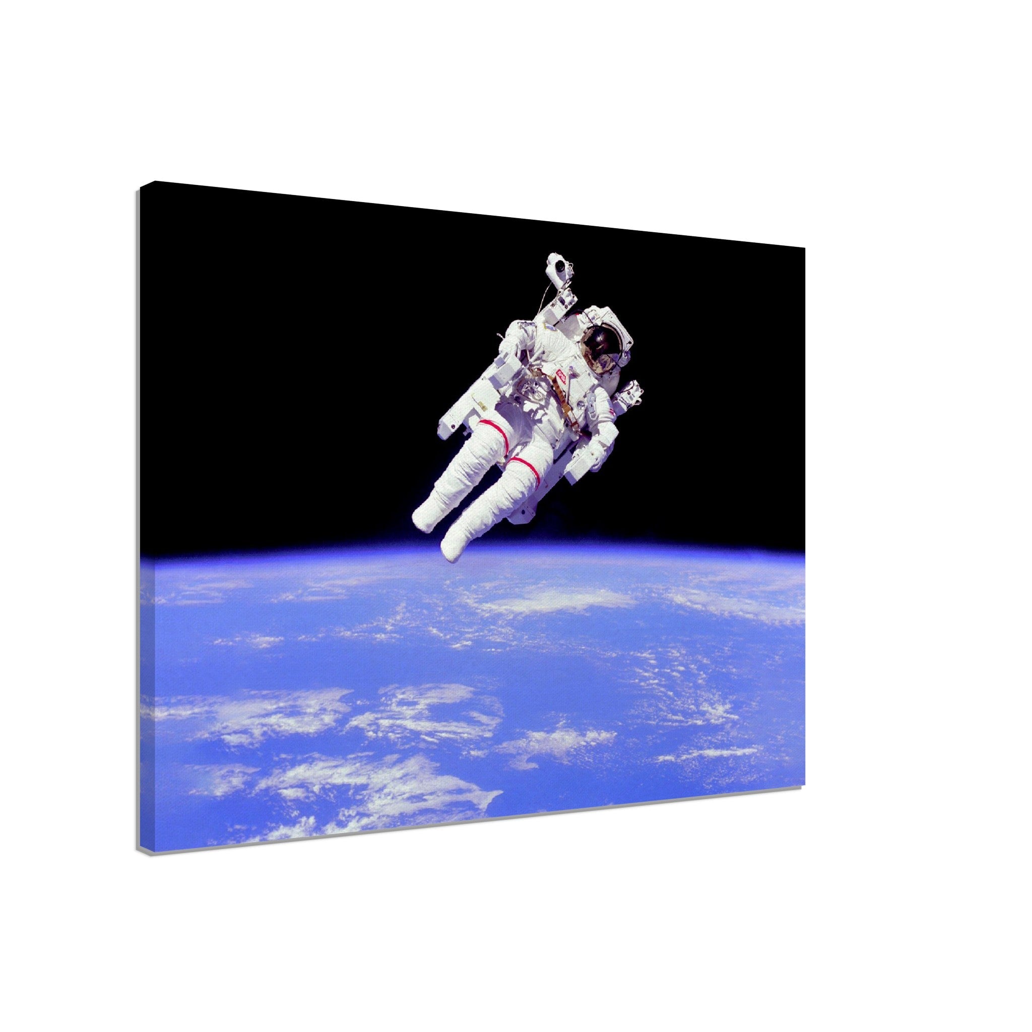 Astronaut Canvas - Vintage Astronaut "Free Flying" Away From Ship Using Mmu - WallArtPrints4U