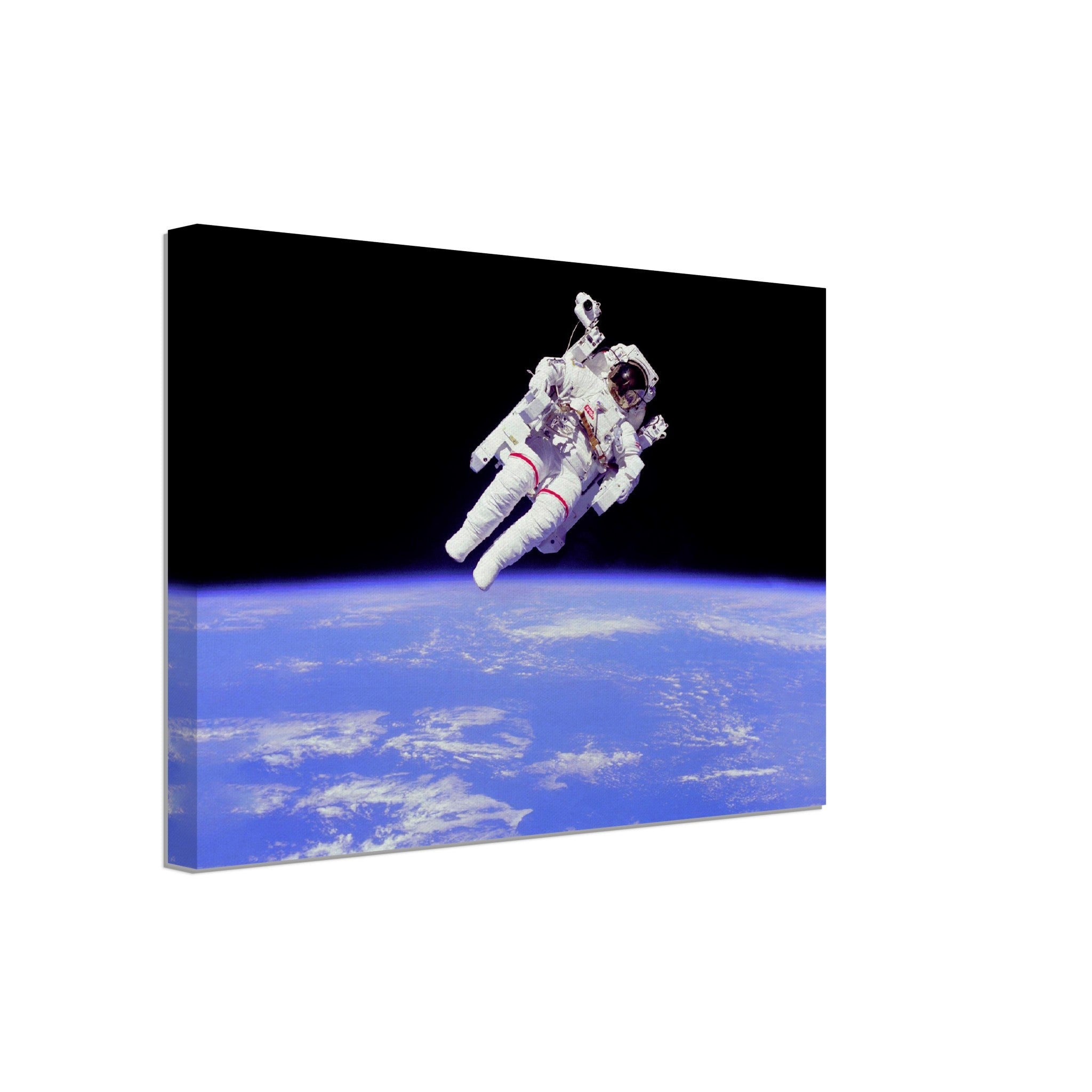 Astronaut Canvas - Vintage Astronaut "Free Flying" Away From Ship Using Mmu - WallArtPrints4U