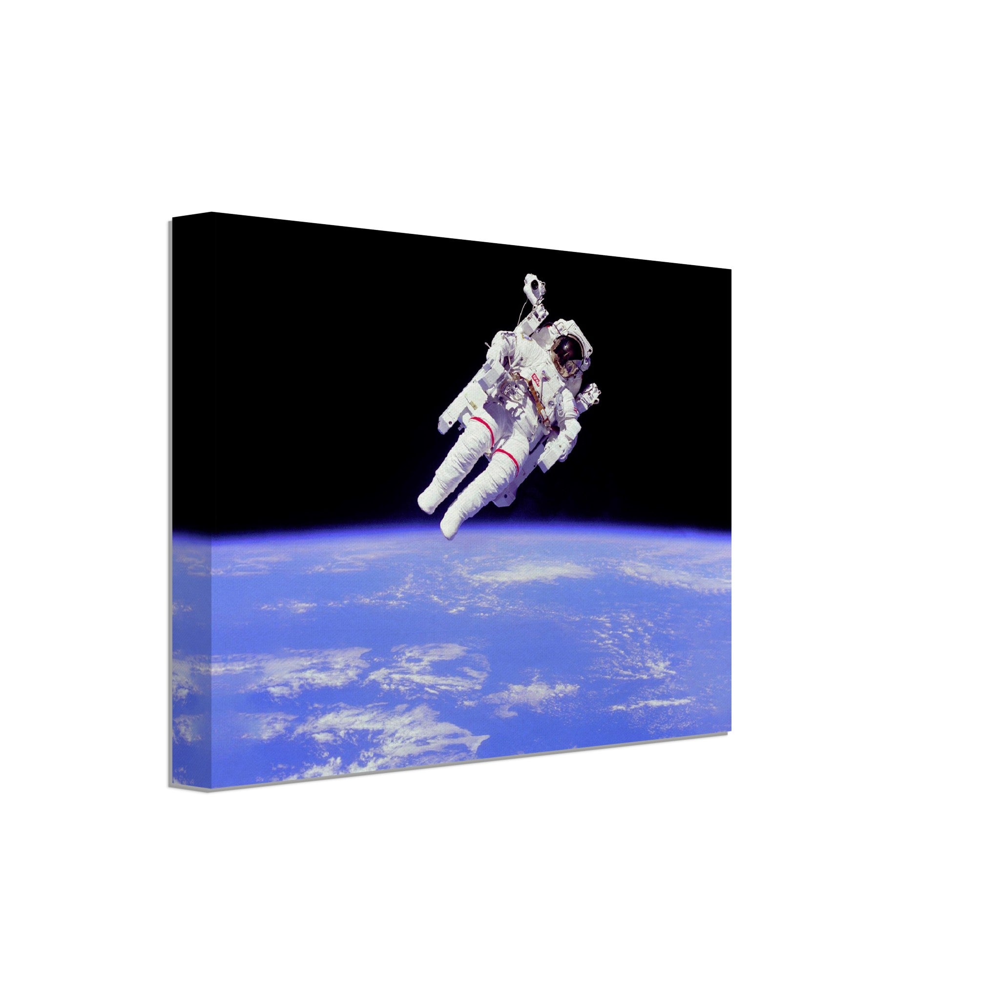 Astronaut Canvas - Vintage Astronaut "Free Flying" Away From Ship Using Mmu - WallArtPrints4U