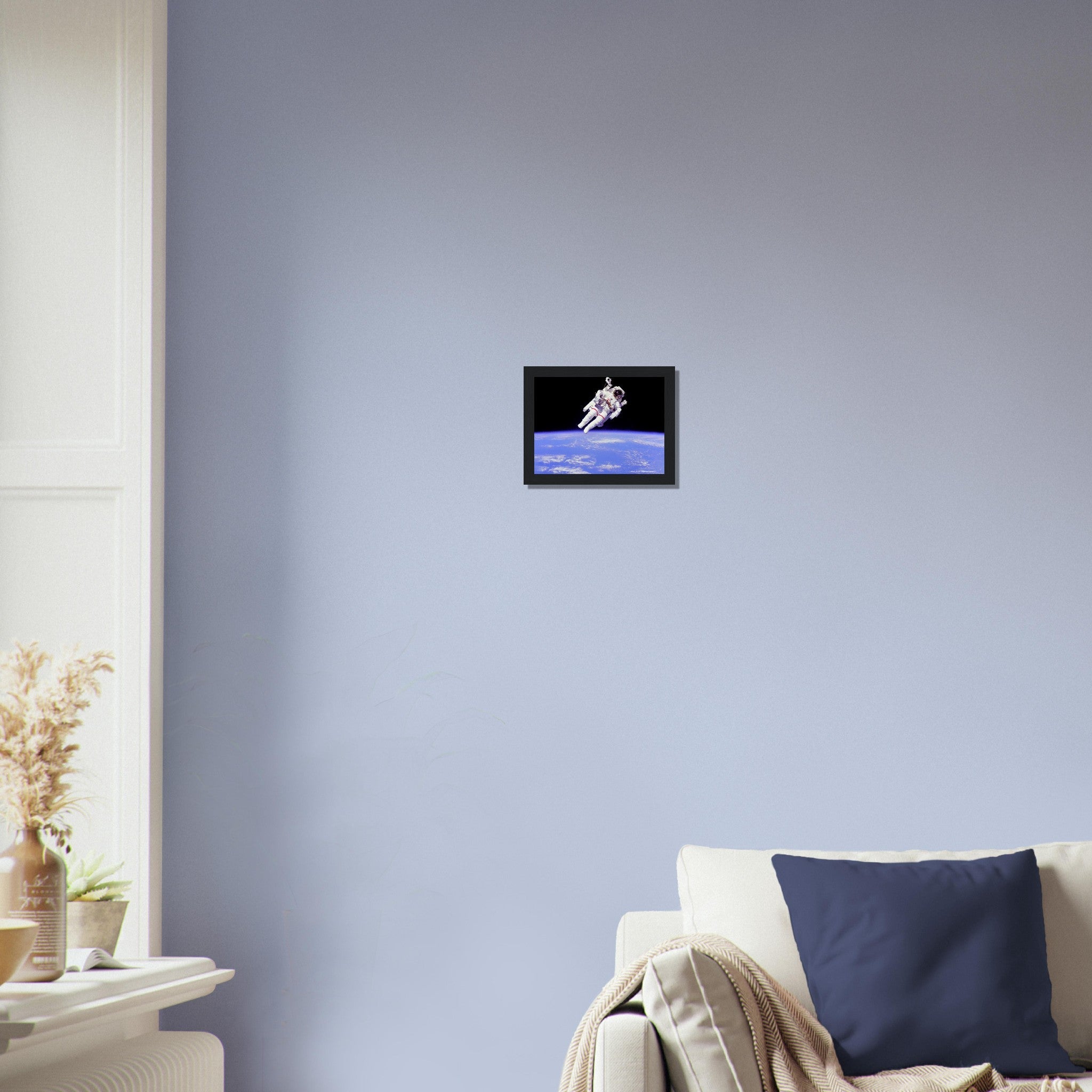 Astronaut Framed - Vintage Astronaut "Free Flying" Away From Ship Using Mmu - WallArtPrints4U