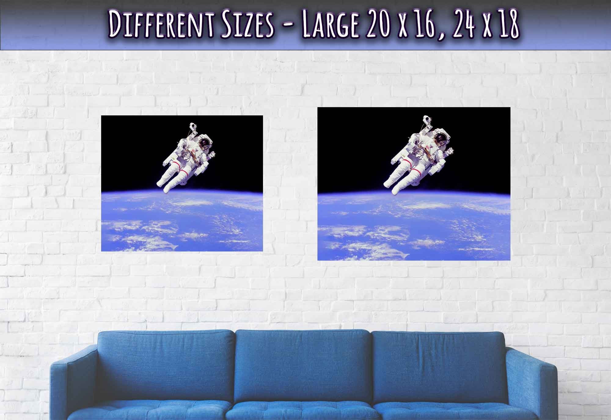 Astronaut Poster - Vintage Astronaut "Free Flying" Away From Ship Using Mmu - WallArtPrints4U