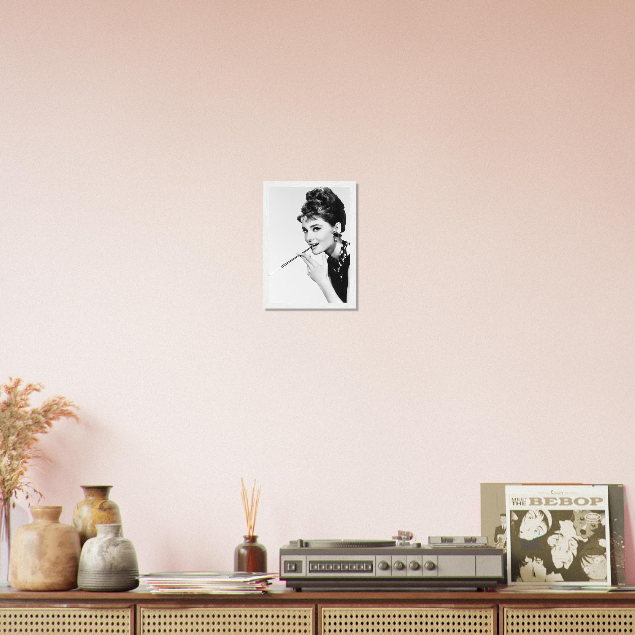 Audrey Hepburn Framed Print, Smoking Fashion Icon, Rare Photo, Sex Symbol Audrey Hepburn Framed - WallArtPrints4U