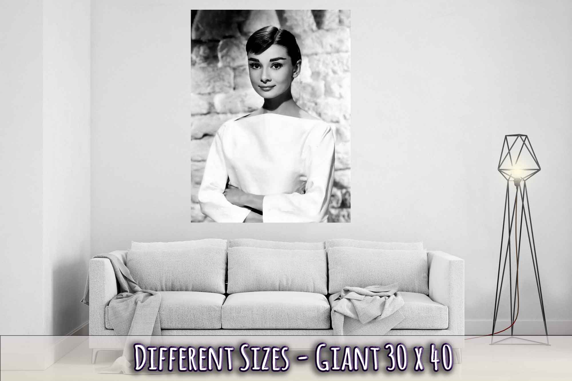 Audrey Hepburn Poster, Photo Print From 1956 - WallArtPrints4U