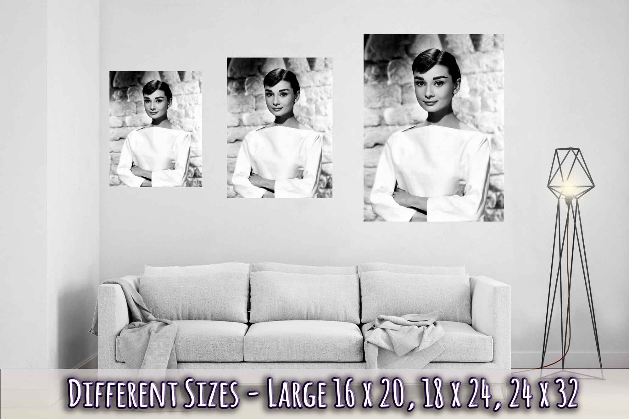 Audrey Hepburn Poster, Photo Print From 1956 - WallArtPrints4U