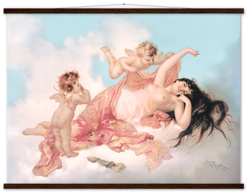 Awakening Of Love Poster Print Valentines Gift Poster, Virgilio Tojett 1894 - WallArtPrints4U