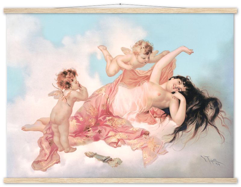 Awakening Of Love Poster Print Valentines Gift Poster, Virgilio Tojett 1894 - WallArtPrints4U