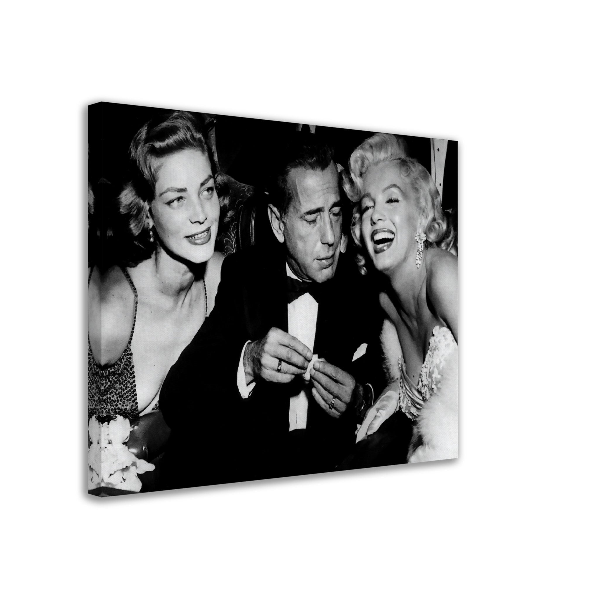 Bacall Bogart & Monroe Canvas, How To Marry A Millionaire Vintage Photo Canvas Print 1953 - WallArtPrints4U