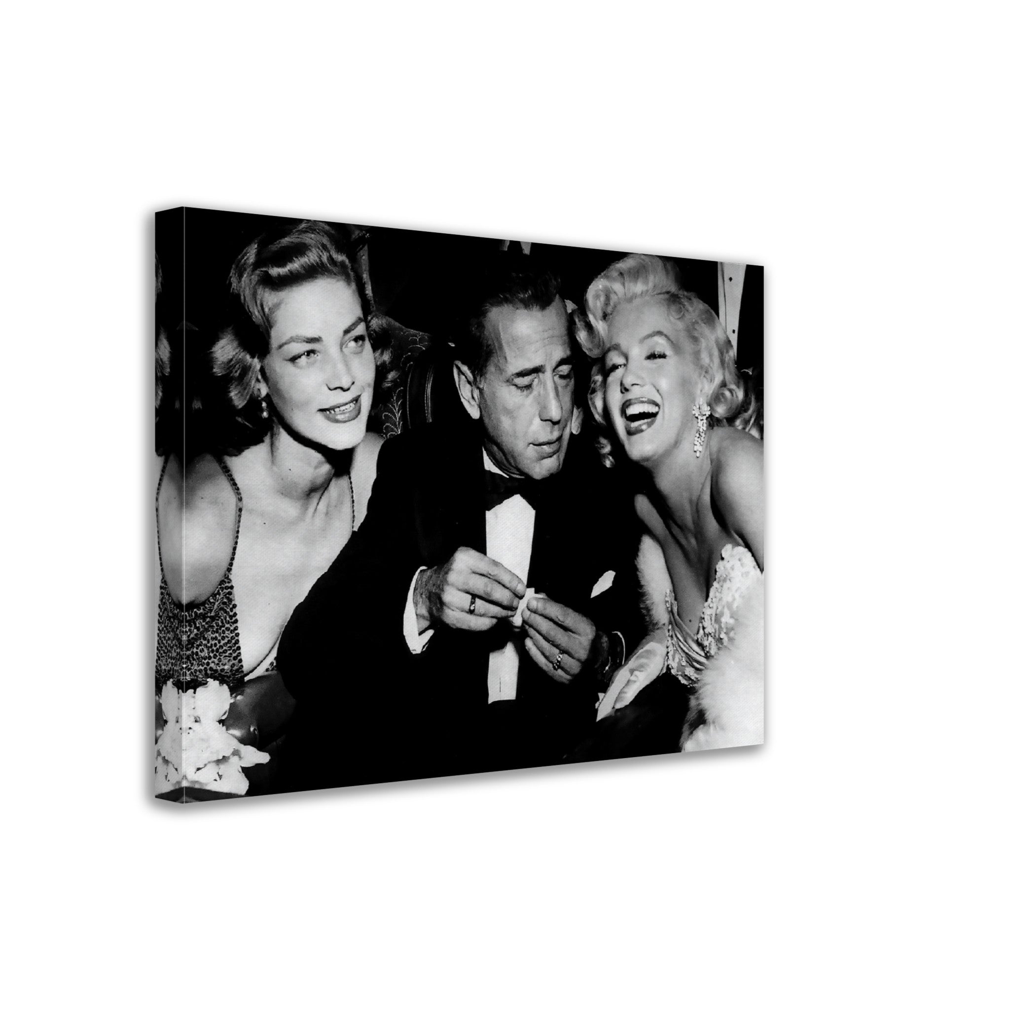 Bacall Bogart & Monroe Canvas, How To Marry A Millionaire Vintage Photo Canvas Print 1953 - WallArtPrints4U