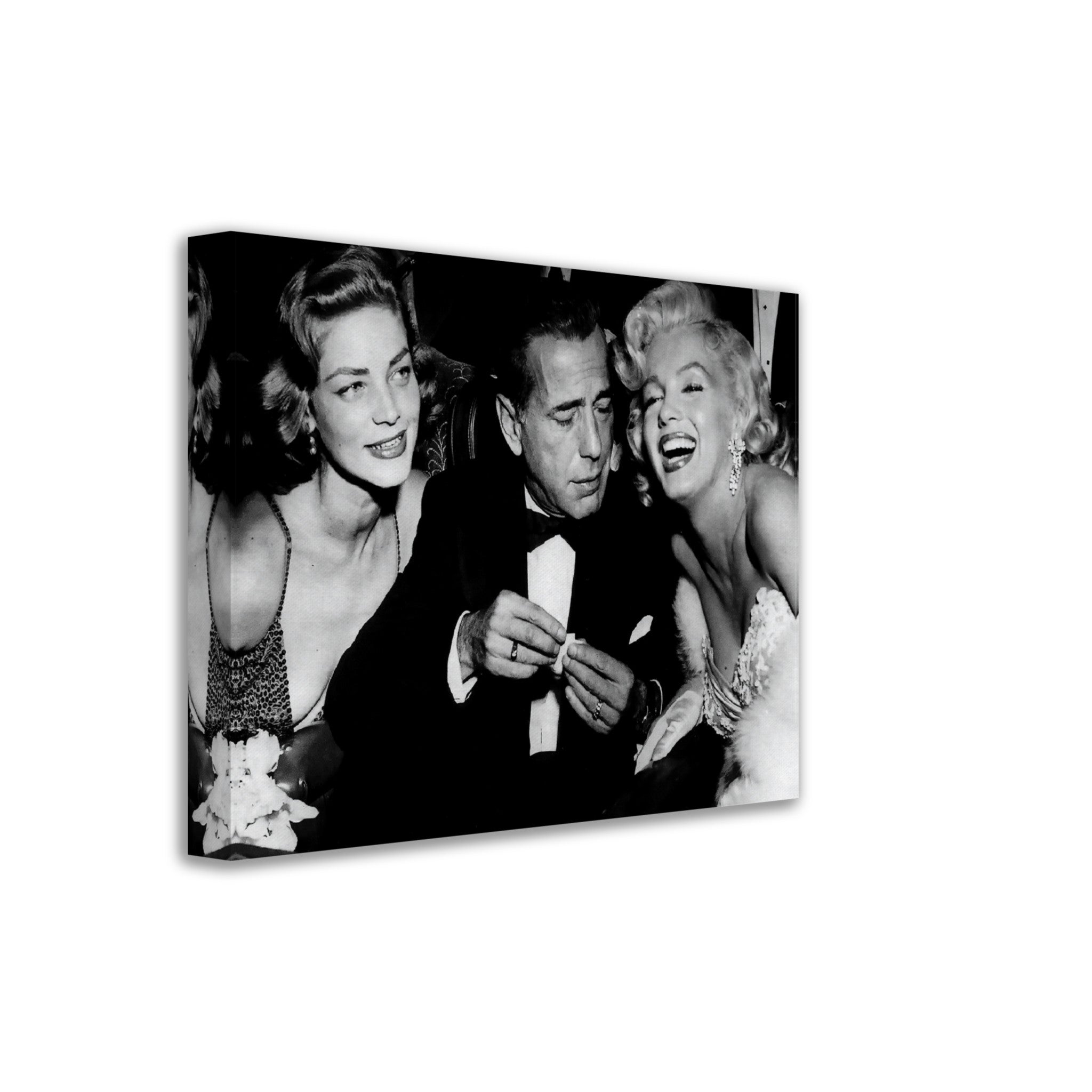 Bacall Bogart & Monroe Canvas, How To Marry A Millionaire Vintage Photo Canvas Print 1953 - WallArtPrints4U