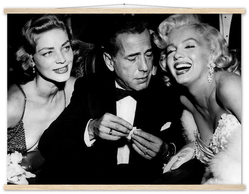 Bacall Bogart & Monroe Poster, How To Marry A Millionaire Vintage Photo Print 1953 - WallArtPrints4U