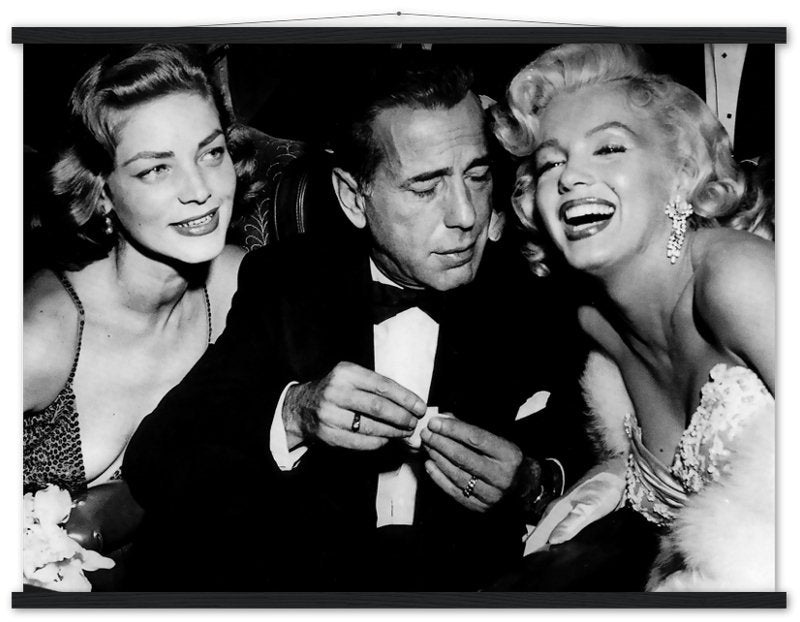 Bacall Bogart & Monroe Poster, How To Marry A Millionaire Vintage Photo Print 1953 - WallArtPrints4U