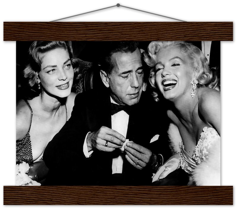 Bacall Bogart & Monroe Poster, How To Marry A Millionaire Vintage Photo Print 1953 - WallArtPrints4U